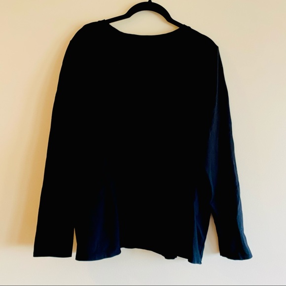 Lane Bryant Pleated Waist Top - 18/20 - Black - Picture 2 of 5